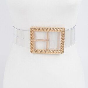 Transparent Metal Buckle Belt